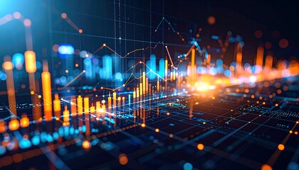 Abstract digital data visualization with graphs