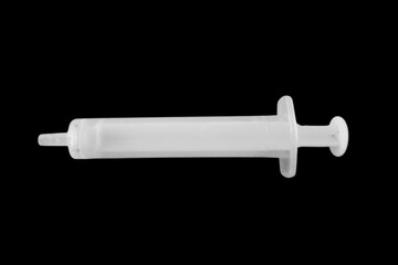 syringe isolated on black