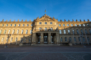 Historic Atmosphere at Schillerplatz in the Heart of Stuttgart, Germany