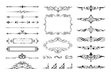 various ornamental divider design elements