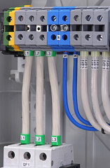 Connecting the electrical module using copper electrical insulated wires. 