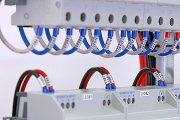Connecting the electrical module using copper electrical insulated wires. 