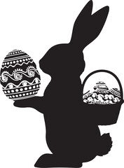 easter bunny with easter egg