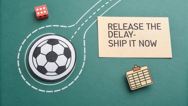 Creative Concept of Sports Theme with Delivery Plan and Soccer Ball - Powered by Adobe