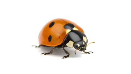 Naklejka premium Ladybug on white background