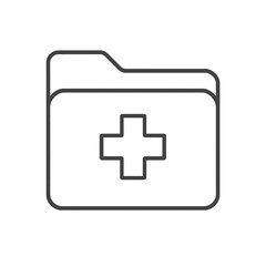 Obraz premium Medical center patient file folder icon transparent background