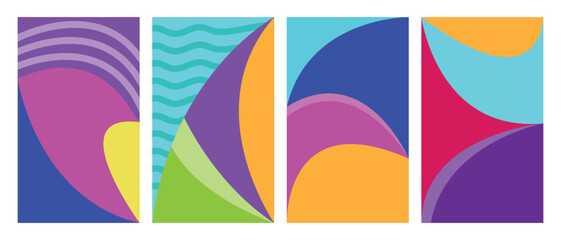 vector design for wall decoration, wallpaper cover with colorful circle style