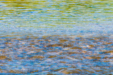 夏の川　川の流れ水面の表情04