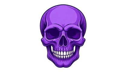 Obraz premium Purple skull graphic