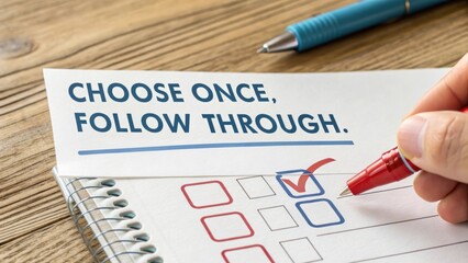 Motivational Message for Productivity and Goal Setting on Paper