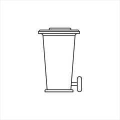 WORLD STANDARD TRASH BIN ICON SYMBOL