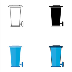 WORLD STANDARD TRASH BIN ICON SYMBOL