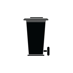 WORLD STANDARD TRASH BIN ICON SYMBOL