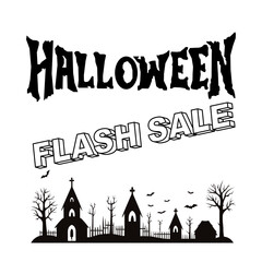 Halloween Flash Sale Icon – Limited Time Spooky Discount for Seasonal Shopping