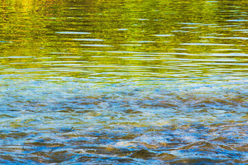 夏の川　川の流れ水面の表情05