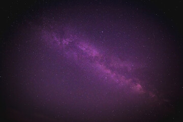 space backdrop with shadowed edge: view on Milky Way galaxy in night sky