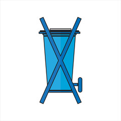 ICON SYMBOL of a place to throw rubbish in the wrong place