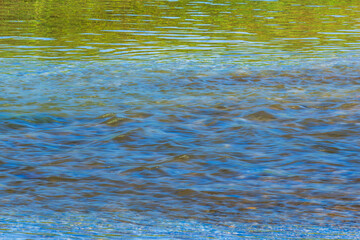 夏の川　川の流れ水面の表情12