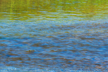 夏の川　川の流れ水面の表情13