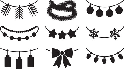 Festive Christmas Garland and String Lights Collection