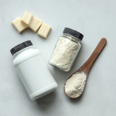 White chocolate, powder supplements