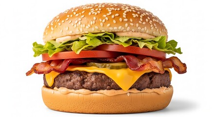Bacon Cheeseburger with Melting Cheese