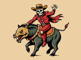 skeleton riding bike
