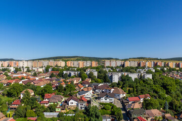 Aerial view of Targu Mures city in Romania