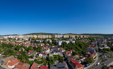 Aerial view of Targu Mures city in Romania