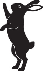silhouette of a pretty bunny 