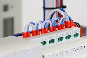 Connecting the electrical module using copper electrical insulated wires. 