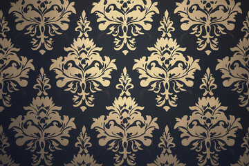 Fototapeta premium Seamless damask wallpaper