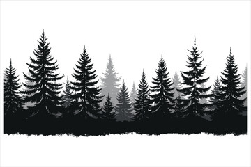  Majestic Pine Trees Silhouette