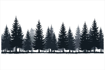  Majestic Pine Trees Silhouette