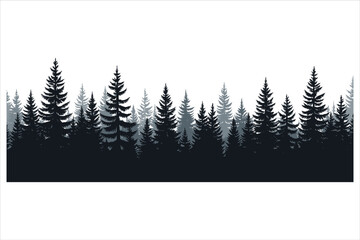  Majestic Pine Trees Silhouette