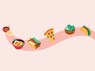 world cuisine food from many countries parts of the world representing diverse cuisines and cultures