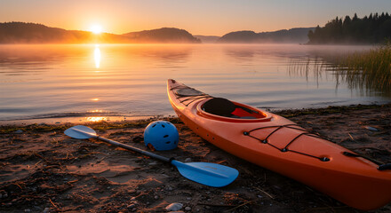 canoe on lake
