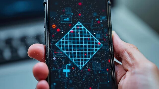 Vpn proxy protection connection concept. VPN Enabled Smartphone Screen Secure Connection with Proxy Protection and VPN Security