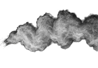 Obraz premium Wispy smoke swirling gracefully against a transparent background, creating an ethereal atmosphere