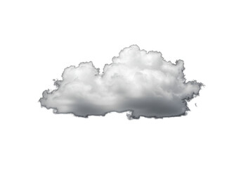 A fluffy white cloud floating against a clear blue sky, symbolizing tranquility and nature