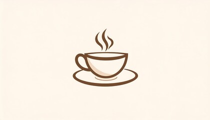 Obraz premium Simple coffee cup graphic