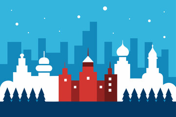 Fototapeta premium vector illustration of city
