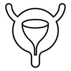 bladder-line-art-on-white-background 