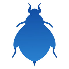 illustration of a blue and white fish