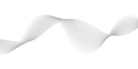 Abstract minimalist design of wavy lines in soft grays on a white background represents movement and elegance for modern visual communication