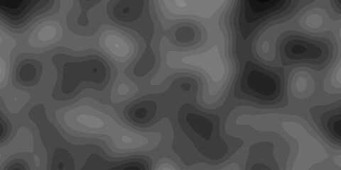 Abstract topographic map seamless pattern in shades of gray suitable for backgrounds and graphic design projects