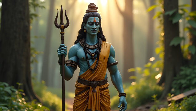 Meditation of Hindu god shivan natural