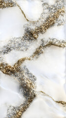 Clear resin floor section, embedded with fine metallic glitter, glossy, isolated on Transparent background