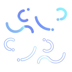 ポップでかわいいメンフィス柄の図形パーツ素材