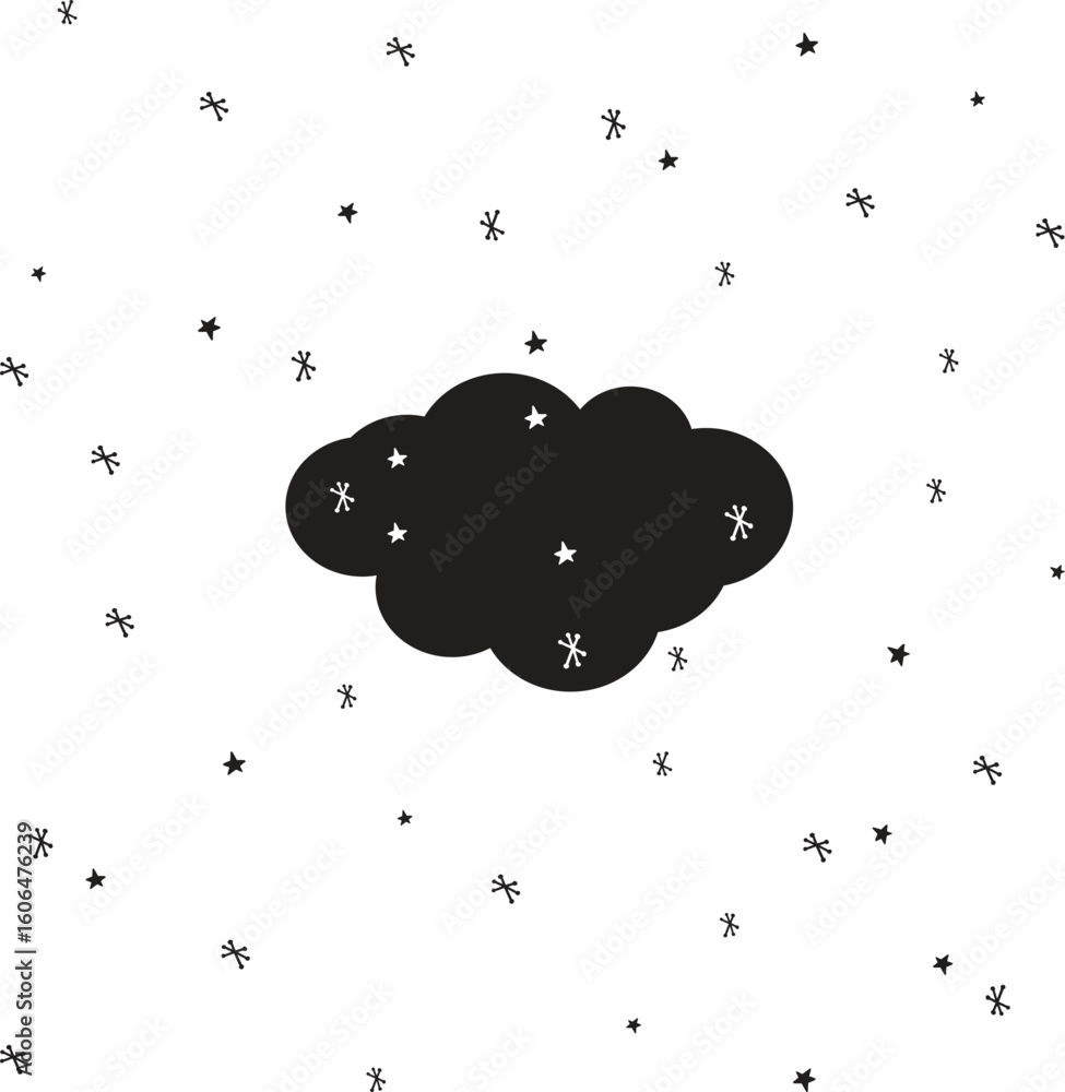 Fototapete enjoy the little things text with vector firework burst